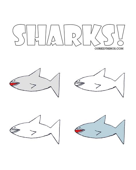 Shark Template Printable