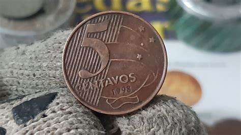 SORTUDO VOCÊ TEM ESSA MOEDA ESSE DEFEITO 5 CENTAVOS ANO 1998 VEJA