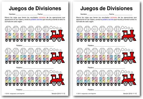 Repaso De Divisiones Juegos De Divisiones