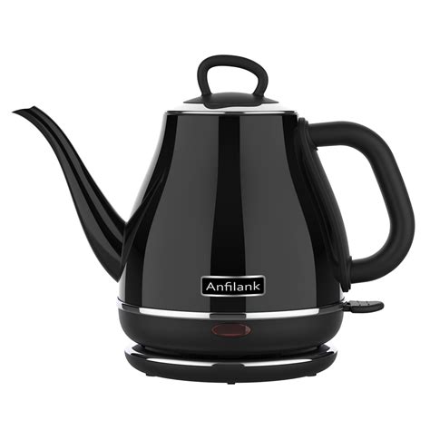 Anfilank Electric Kettle 10l 1500w Stainless Steel Bpa Free Auto Shut Off Black