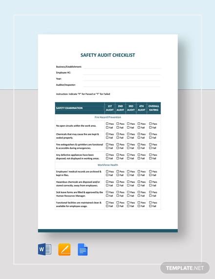 Free 26 Sample Audit Checklist Templates In Pdf Ms Word Pages