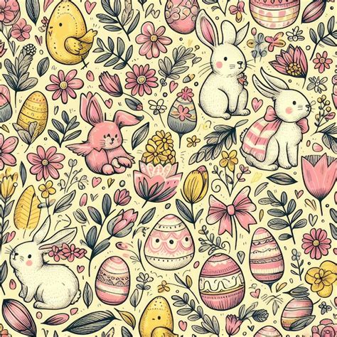 Premium Photo Seamless Easter Egg Pattern