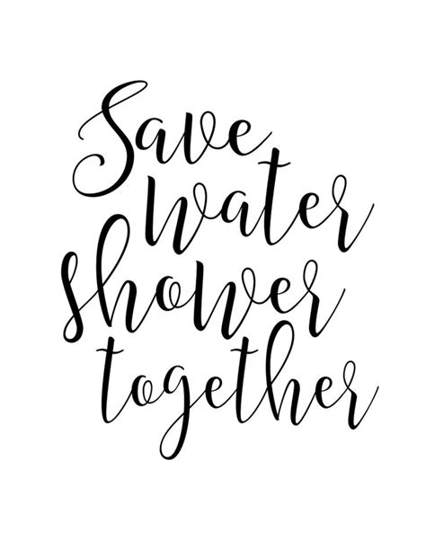 Bathroom Wall Art Save Water Shower Together Bathroom Sign Shower