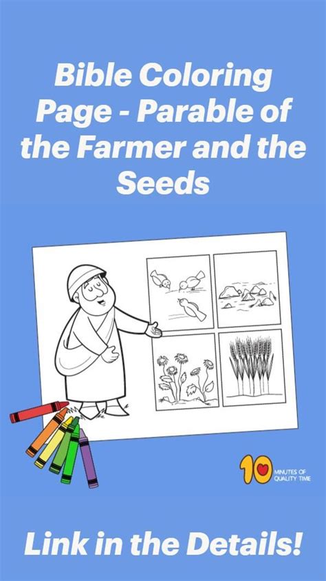 Bible Coloring Page Parable Of The Farmer And The Seeds Link In The