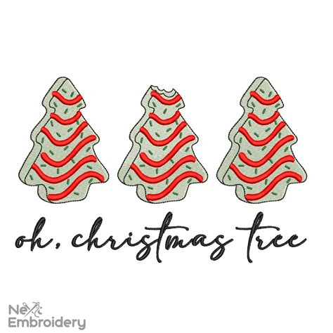 Little Debbie Christmas Tree Embroidery Design, Christmas Machine ...