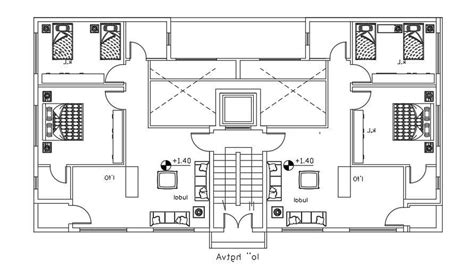 20x10 Meter Apartment Furniture Plan Layout AutoCAD File Cadbull Cadbull