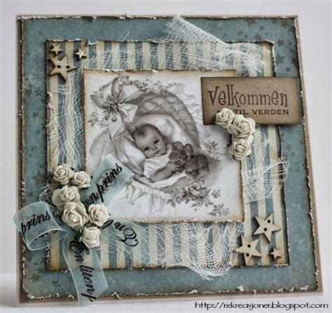 Re Kreasjoner Baby Boy Card Kort Og Godt Products Mini Scrapbook