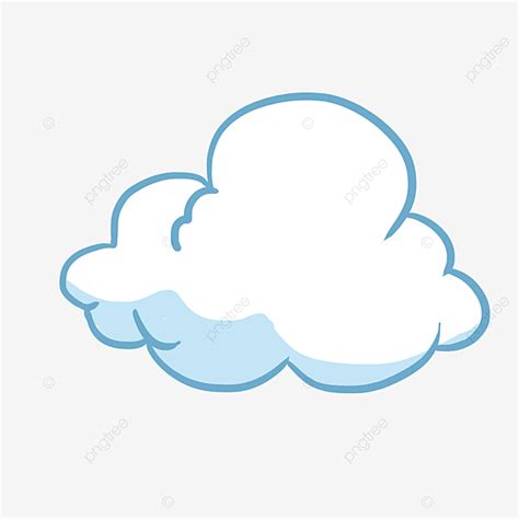 Dekorasi Kartun Awan Biru Minimalis, Cloud Clipart, Pola Langit Busana Awan Putih Sederhana ...