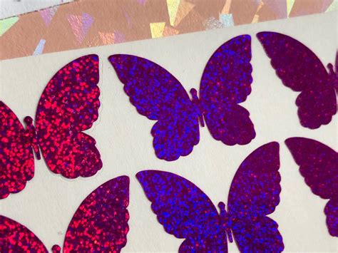 Glitter Butterfly Stickers Etsy