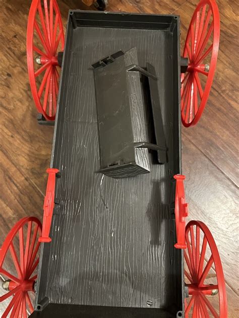 Vtg Johnny West Covered Buckboard Wagon Chestnut The Horse Whip Rare