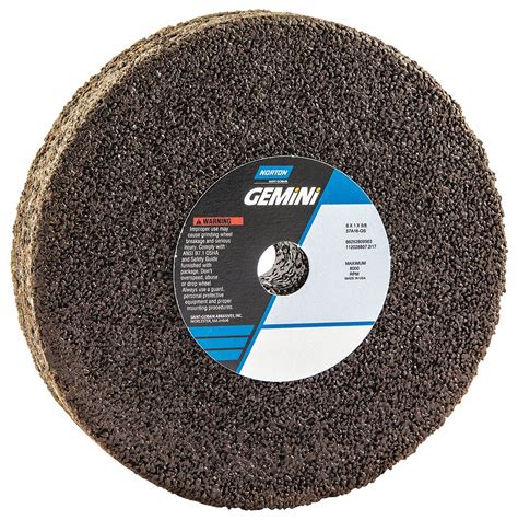 Norton Type 1 Aluminum Oxide Straight Grinding Wheel 6 In 58 In Arbor Hole Size 16 Grit