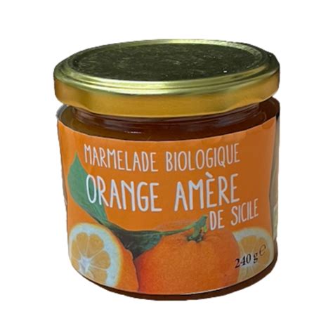 Marmelade Bio Orange amère de Sicile Mon Orangerie