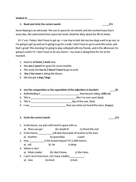 Test Fifth Grade Esl Pdf Linguistics