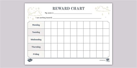 Celestial Themed Reward Chart Hecho Por Educadores