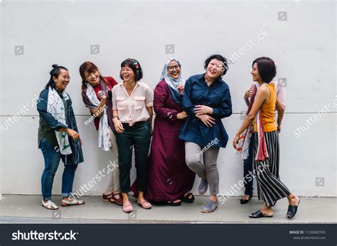 Diverse Group Asian Women Malay Chinese Stock Photo 1126060745