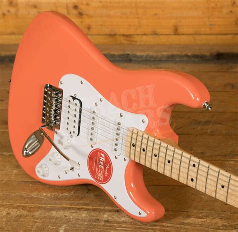 Squier Sonic Stratocaster HSS Maple Tahitian Coral