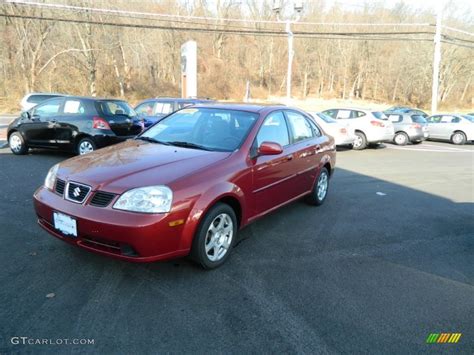 2005 Fusion Red Metallic Suzuki Forenza S Sedan 60233386 Photo 24