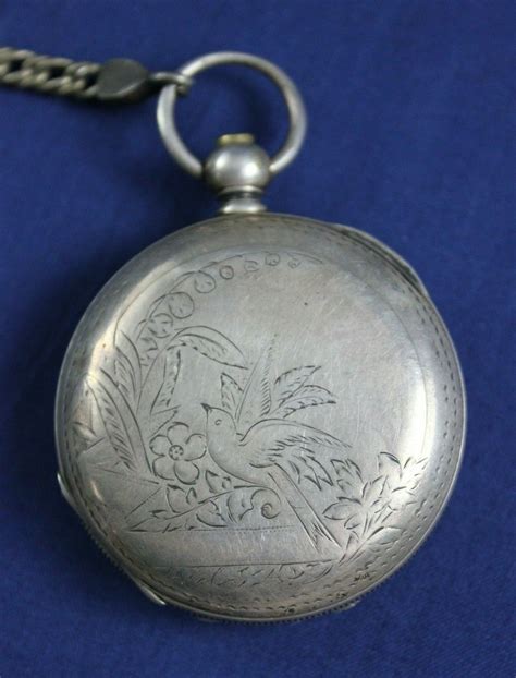 Antique Pocket Watch 18S Coin Silver Elgin Fahy 7J Triple Hunter 1887