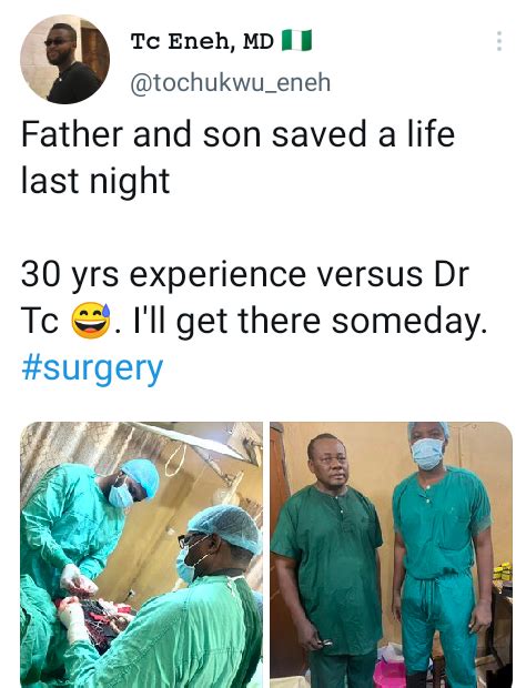 Nigerian Father Son Doctors Perform Surgery Together