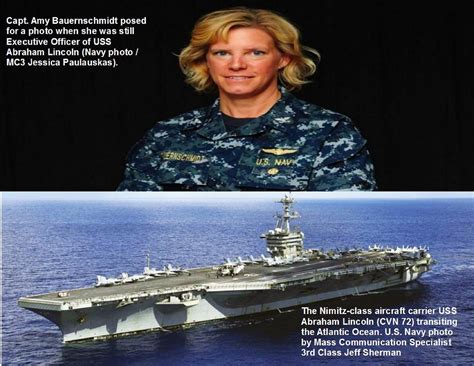 Capt Amy Bauernschmidt Commander Of Uss Abraham Lincoln Has Been