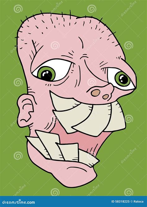 Ugly Cartoon Face Vector Illustration | CartoonDealer.com #24284610