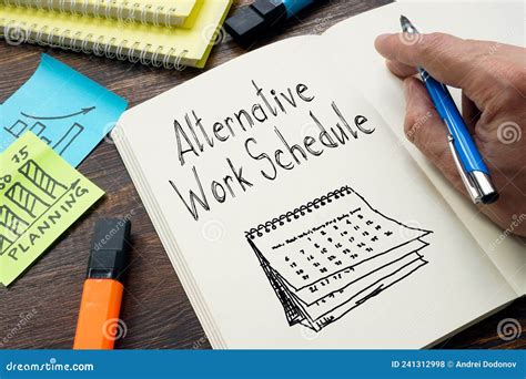 alternative work schedule  shown   business photo   text