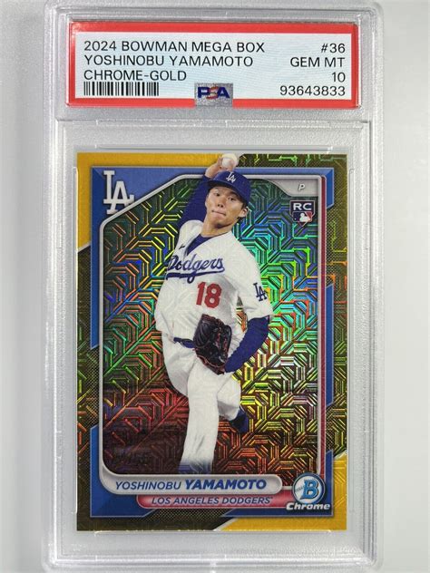 Bowman Chrome Mojo Gold Yoshinobu Yamamoto Rc Pop Psa