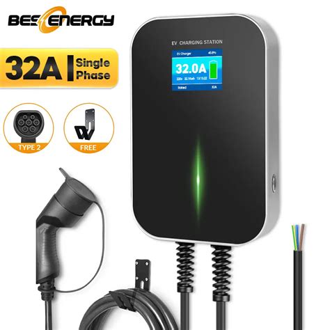 Ev Charging Station 32a 1 Phase 7 2kw Electric Vehicle Car Charger