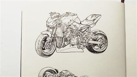 Kawasaki Z900 Drawing Speed Drawing On Sketchbook YouTube