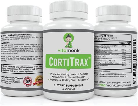 Cortitrax Bio Enhanced Cortisol Blocker Doctor Formulated Supplement For Stress Relief