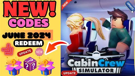 JUNE CODESCABIN CREW SIMULATOR ROBLOX CODES 2024 CABIN CREW