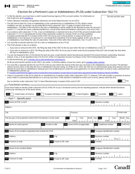 Form T1521 Fill Out Sign Online And Download Fillable Pdf Canada Templateroller