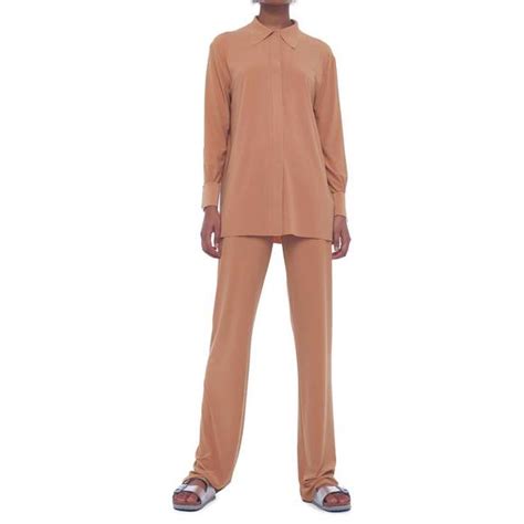 Norma Kamali Tops New Norma Kamali Boyfriend Nk Shirt In Nude Poshmark