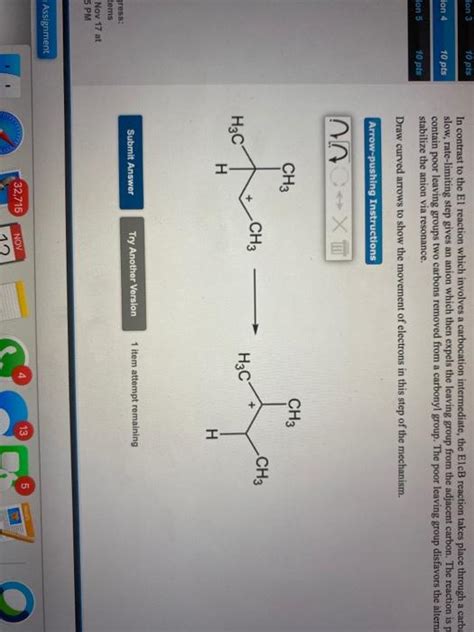 Solved In Contrast To The E Reaction Which Involves A Chegg