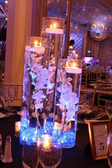 LED Orchid Centerpiece LED Orchid Centerpiece With Blue Crystal Chips