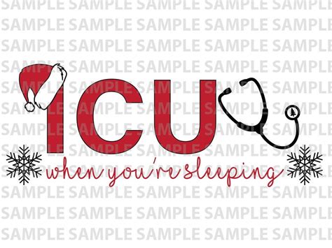 Nurse Christmas Png Merry Christmas Svg Icu Nurse Shirt Icu