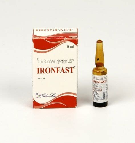 Iron Sucrose Injection Manufacturer Exporter Supplier