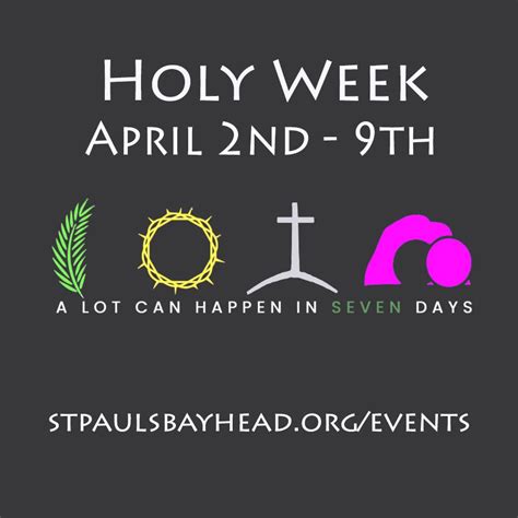 Apr 6 St Pauls United Methodist Church Holy Week April 2nd 9th