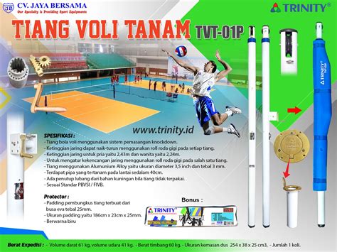 Tiang Voli Tanam TVT 01P TRINITY