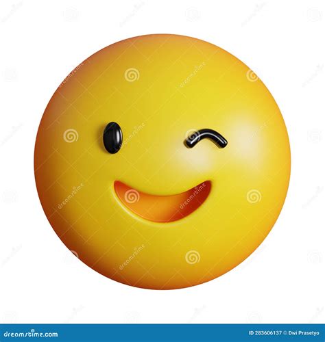 Ok smile emoji 3d icon stock illustration. Illustration of brand ...