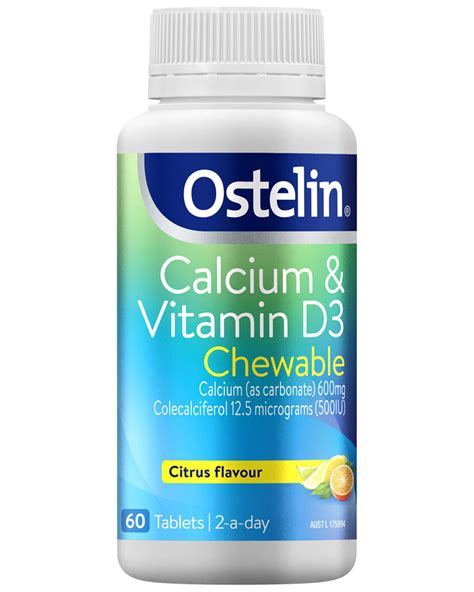 Ostelin Calcium And Vitamin D3 Chewable Tablets 60 Pack Medicines R Us