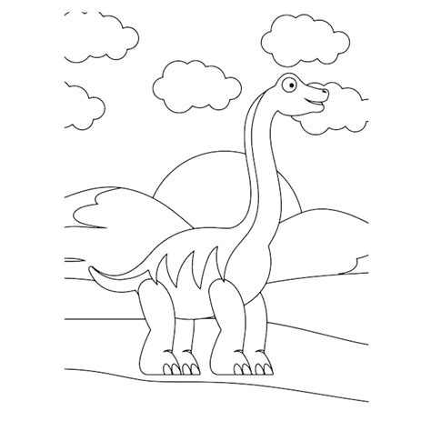 Afdrukbare Dinosaurus Kleurplaten Voor Kinderen Gratis Vector Premium