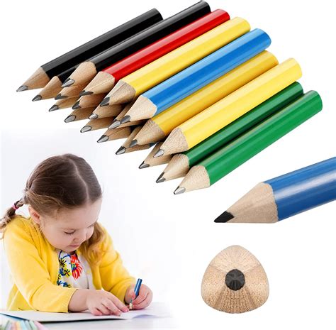 Outus 20 Pieces Short Triangular Pencils Jumbo Preschoolers