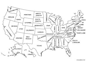 Dibujos de Mapa de Estados Unidos Para Colorear Páginas Para Imprimir