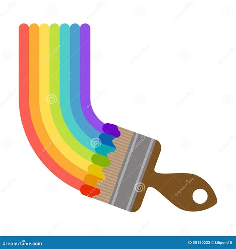 Vector Illustration Brush Painting Rainbow Stock Photos Image 35150233