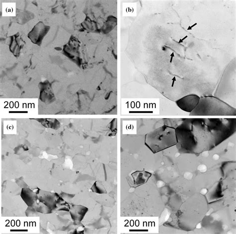 Tem Images Showing The Microstructure For The Hpt Processed Sample A