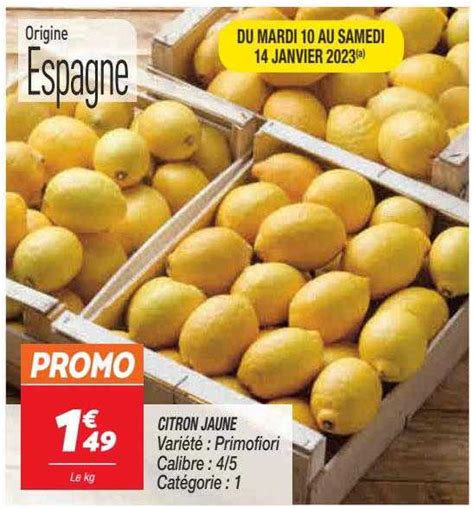 Promo Citron Jaune Primofiori Chez Netto ICatalogue Fr