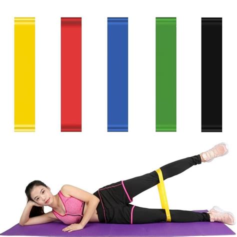 5 Pcs Resistance Bands Rubber Band Workout Loops Latex Yoga Gym