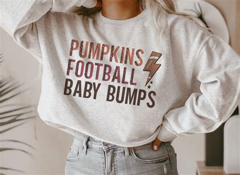 Football Baby Bumps Pregnancy Announcement Sweatshirt Fall Maternity