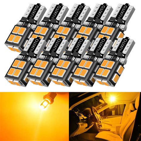 AUXITO ERROR FREE T10 W5W 24V Amber WHITE LED BULB CANBUS PARKER